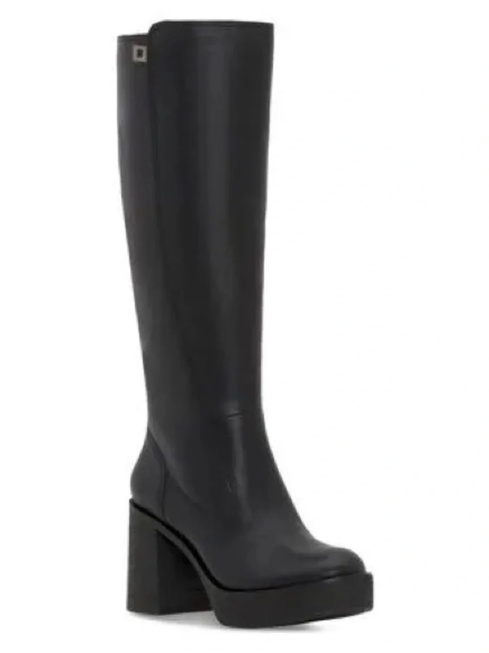 Lucky Brand Knee-High Platform Block Heel Boot - Black